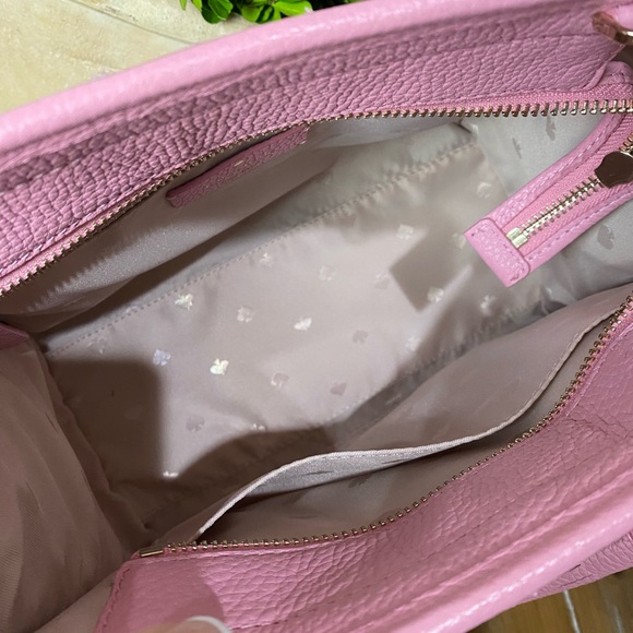 Kate Spade Pink Rowe Summer Tweed Medium Top Zip Satchel - Picture 13 of 17